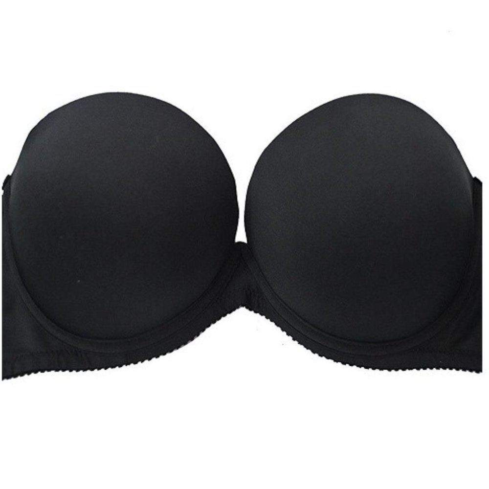 44. Vogue Secret Push Up Padded Strapless Bra 38B black.  NIP